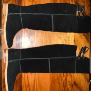 Very Volatile Black Over the Knee Boots SOLD